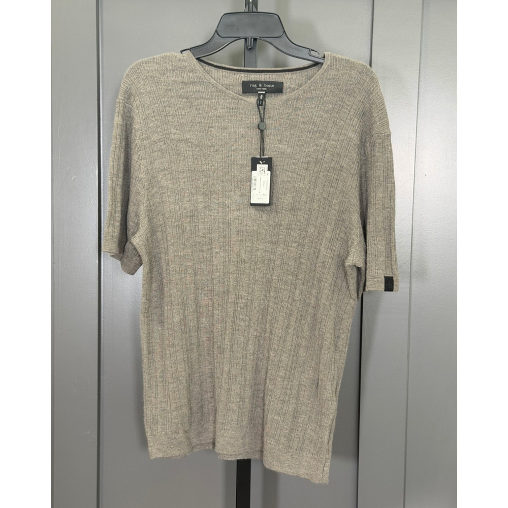 NWT Crawford Wool & Cashmere SS Sweater T shirt by Rag & Bone, $378 MSRP